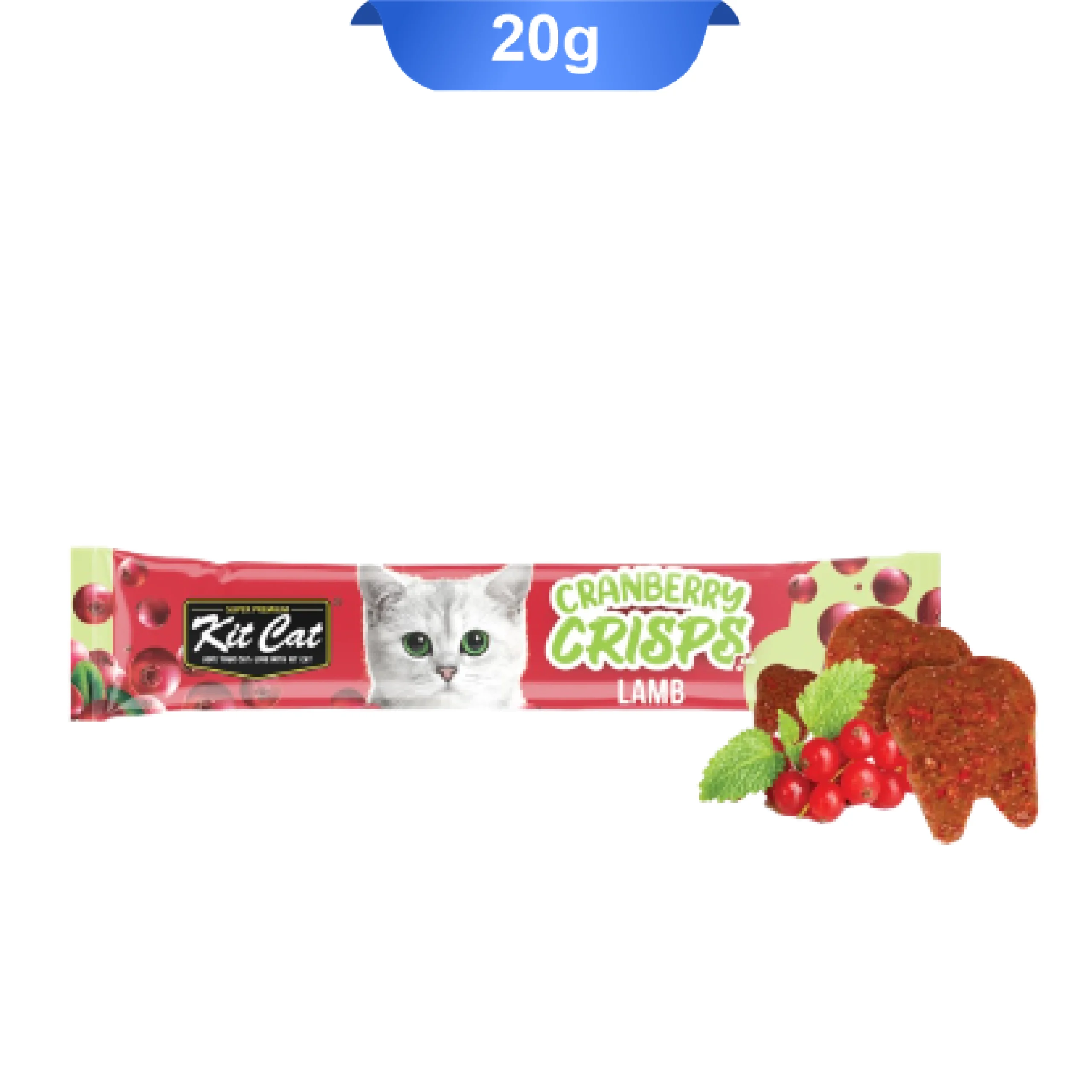 kitcat-cranberry-crisps-lamb-20g تشویقی ساشه ای گربه کیت کت طعم بره وزن 20 گرم