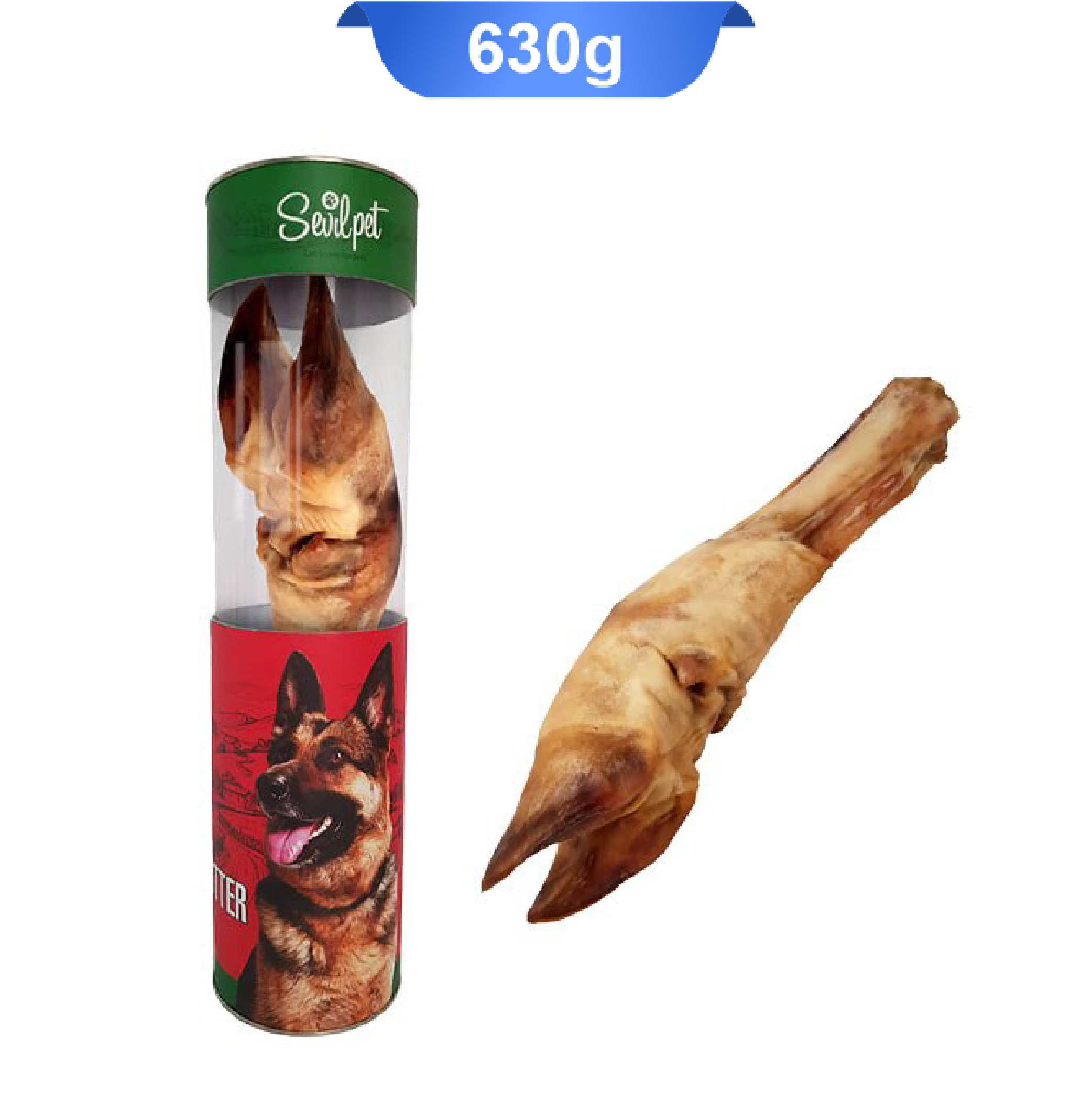 sevilpet-natural-calf-trotter-snack-600g تشویقی سگ پاچه گوساله سویل پت وزن 600 گرم