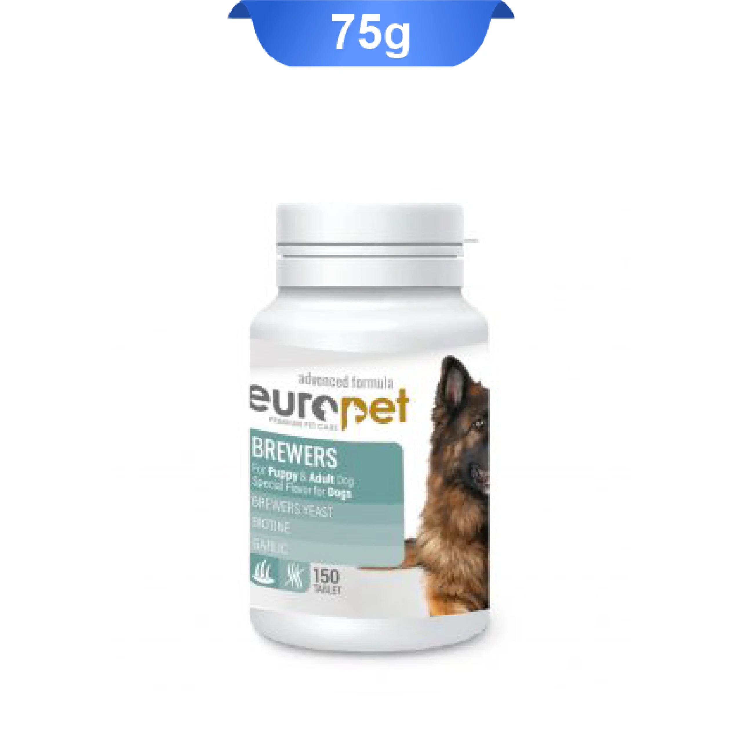 europet-dog-brewers-tablet-75 قرص تقویت پوست و مو سگ یوروپت وزن 100 گرم