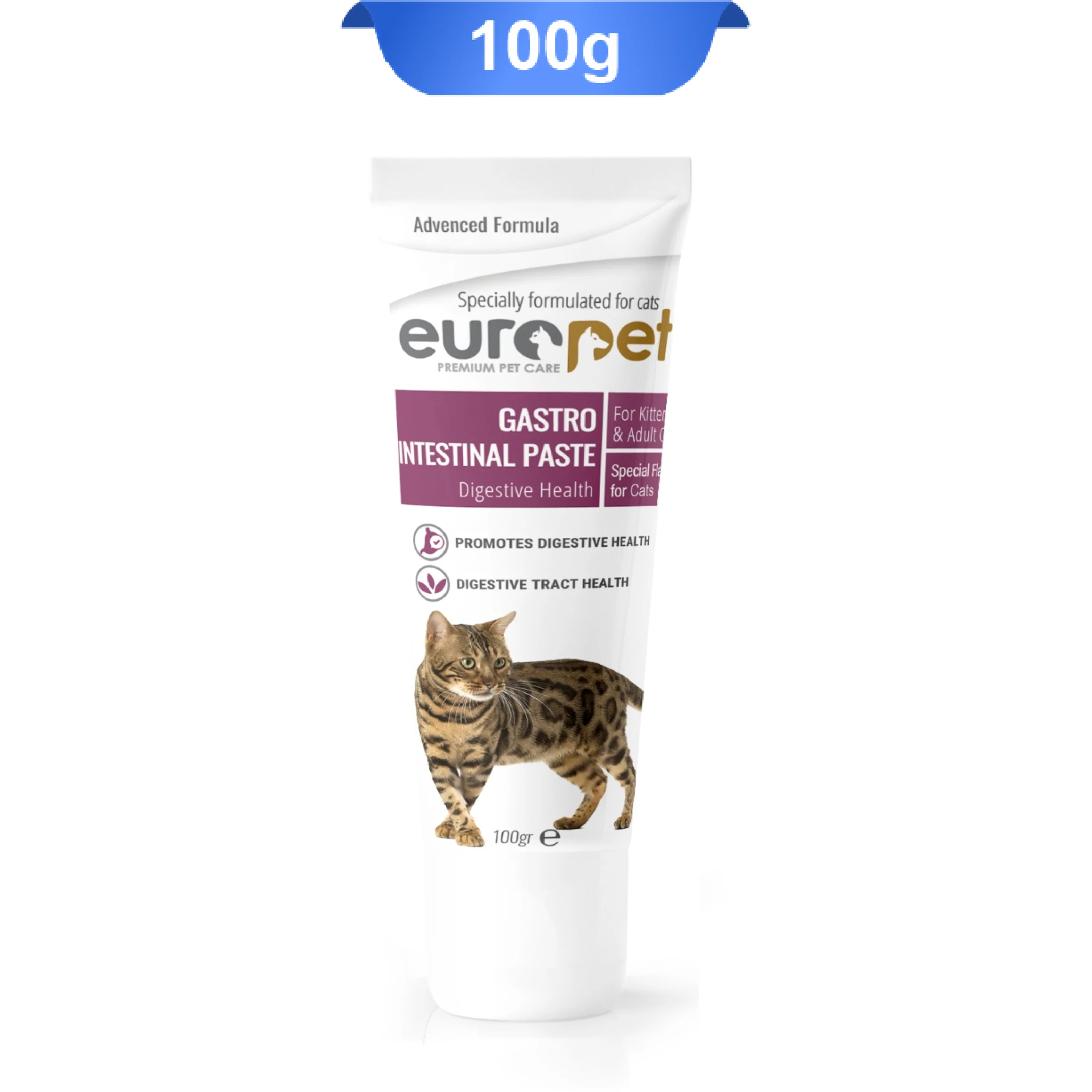europet-gastro-intestinal-paste-100g خمیر گاسترو تقویت دستگاه گوارش گربه یوروپت وزن 100 گرم