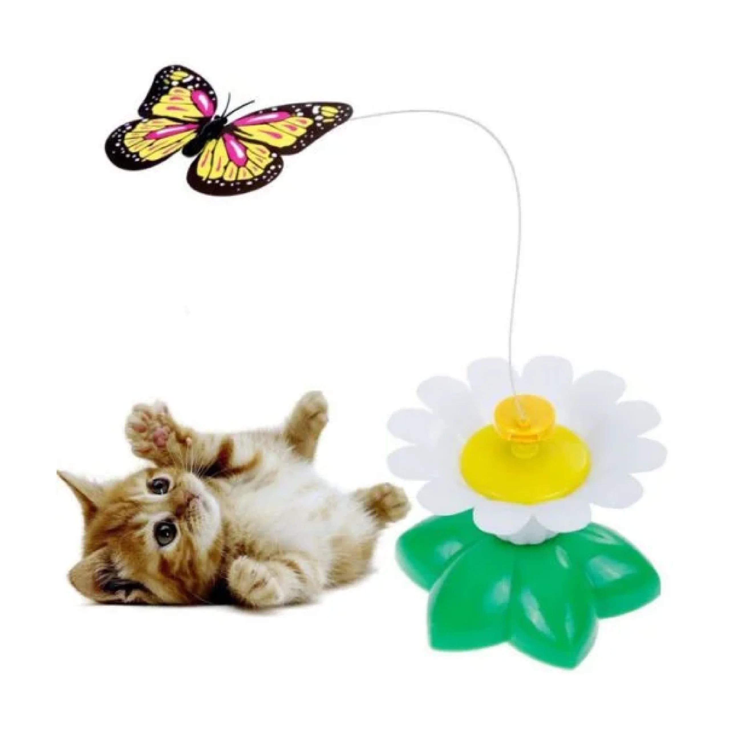 flower-and-butterfly-toy-for-cats اسباب بازی گربه گل و پروانه