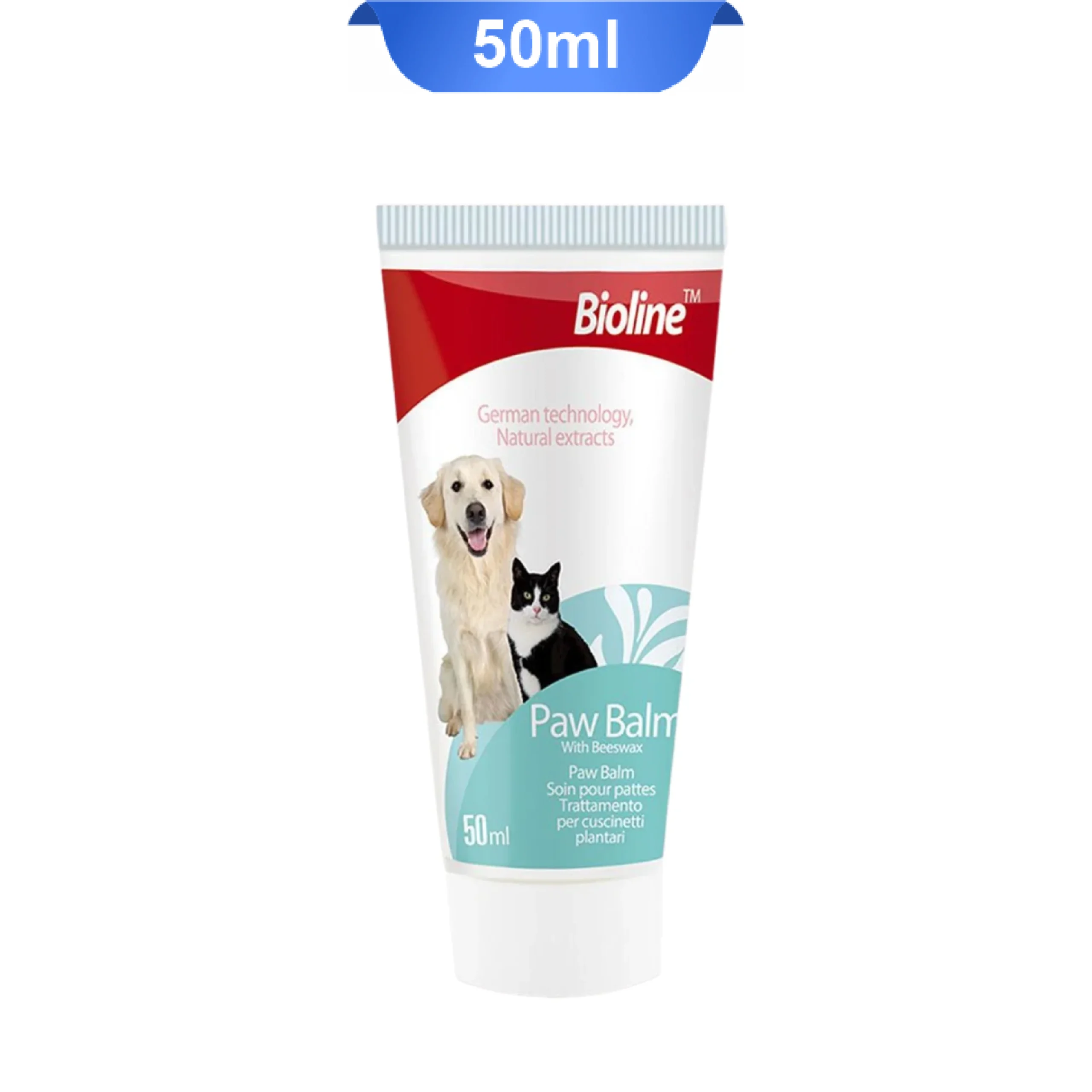 bioline-paw-balm-with-beeswax-50ml بالم پنجه بایولاین وزن 50 میلی لیتر Bioline Paw Balm for Cats and Dogs - Image 1
