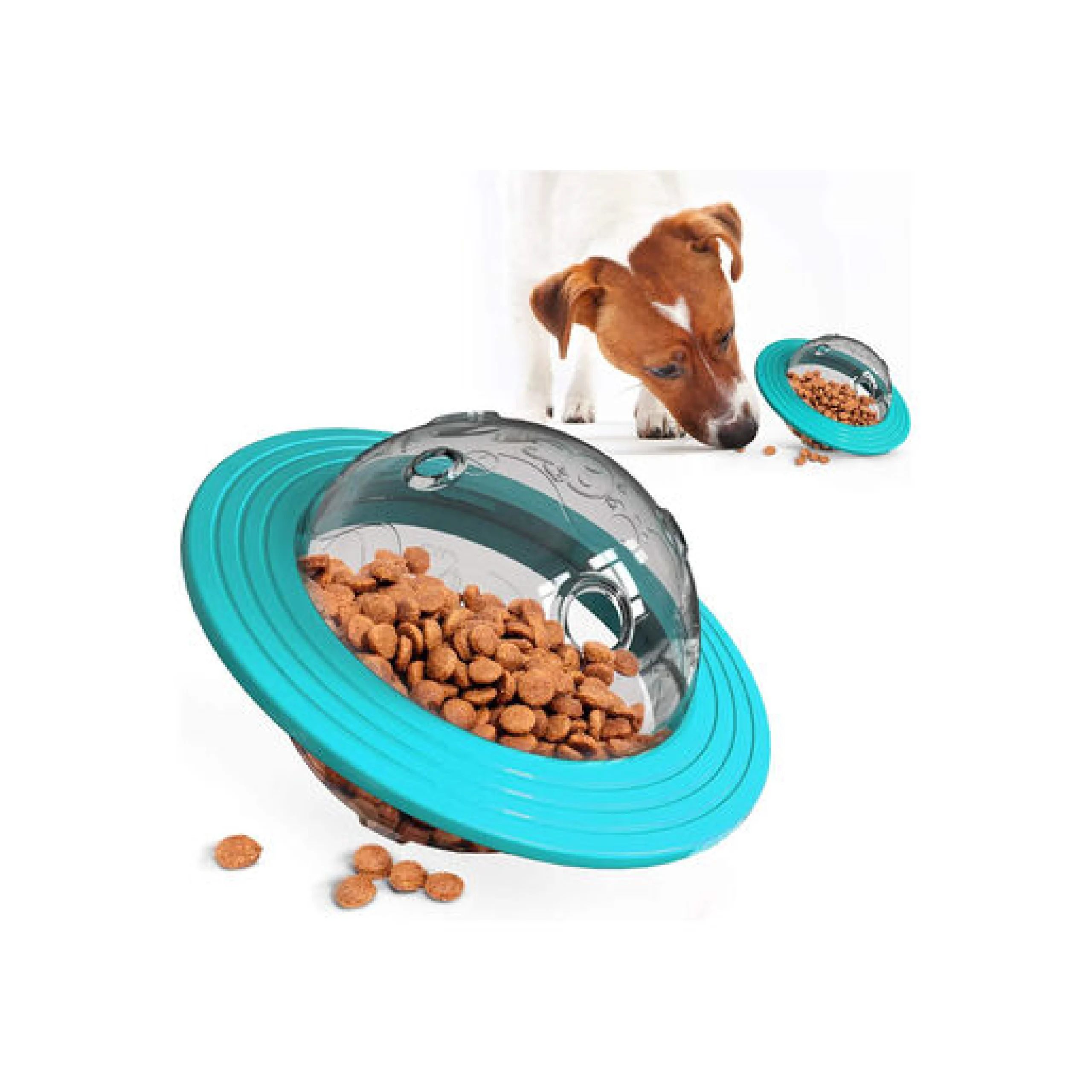 dog-planet-treat-toy-01 (1) بشقاب پرنده اسباب بازی تعادلی سگ