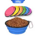 ظرف غذا سیلیکونی تاشو گربه و سگ برند رزپت حجم 500 میلی لیتر Rozpet