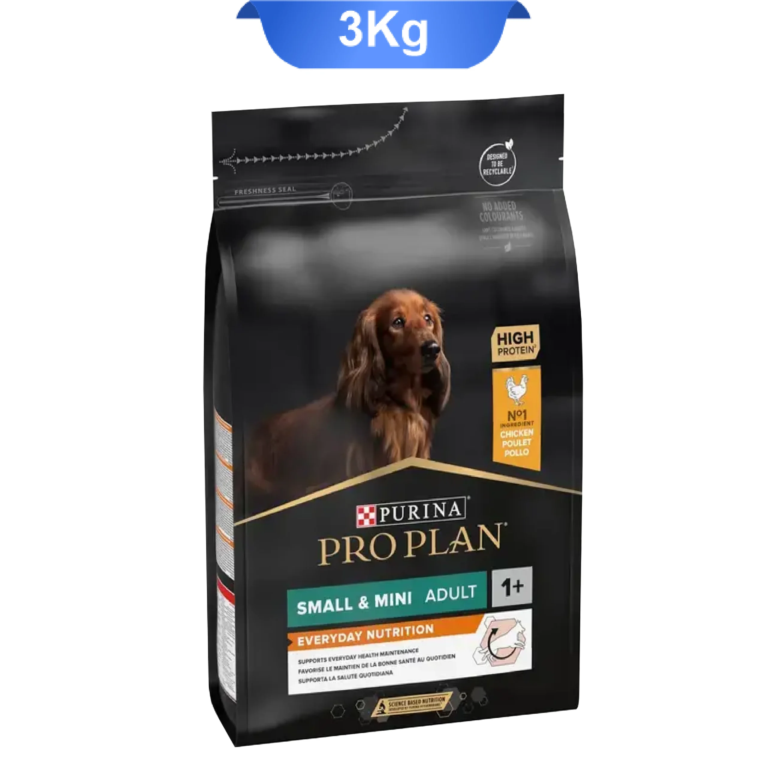 proplan-small-mini-adult-everyday-nutrition-3kg غذا خشک روزانه سگ بالغ پروپلن نژاد کوچک وزن 3 کیلوگرم