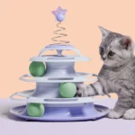 اسباب بازی گربه سه طبقه دارای سری فنری مدل(Star)