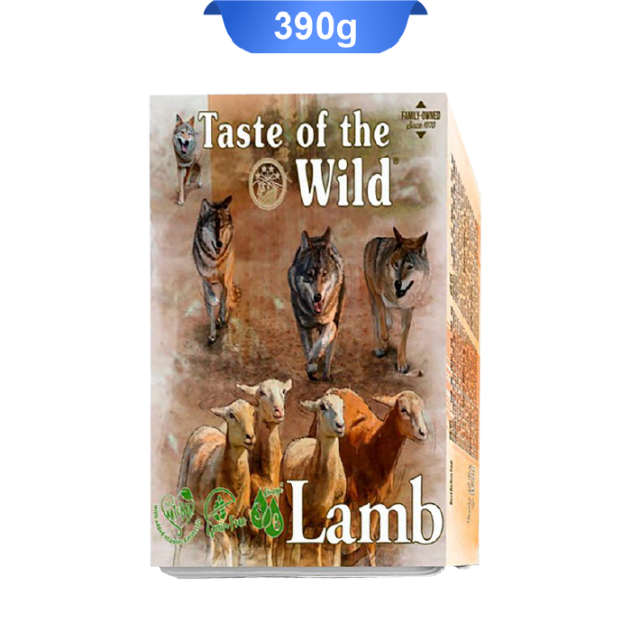 taste-of-the-wild-trey-lamb-390g ووم تیست اف د وایلد آمریکا سگ با طعم بره