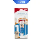 ست خمیر دندان مسواک سگ بایولاین طعم مرغ وزن 100گرم Bioline toothpaste with Chicken Flavor