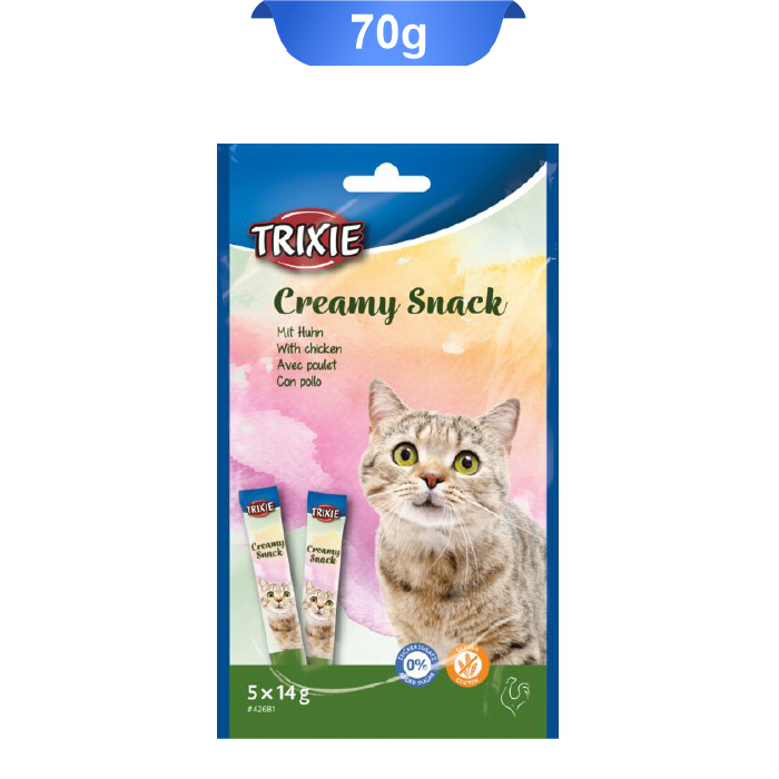trixie-creamy-snacks-chicken بستنی تریکسی گربه با طعم مرغ Trixie Creamy Snacks Chicken 5 × 14 g - Image 1