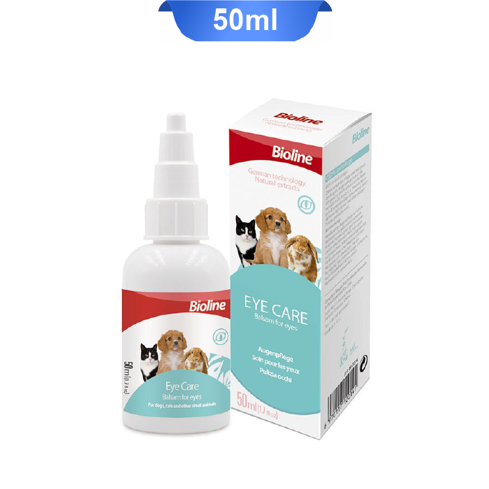 bioline-eye-care-50ml قطره تمیزکننده چشم حیوانات خانگی بایولاین حجم 50 میلیلیتر Bioline Tear Stain Remover - Image 1