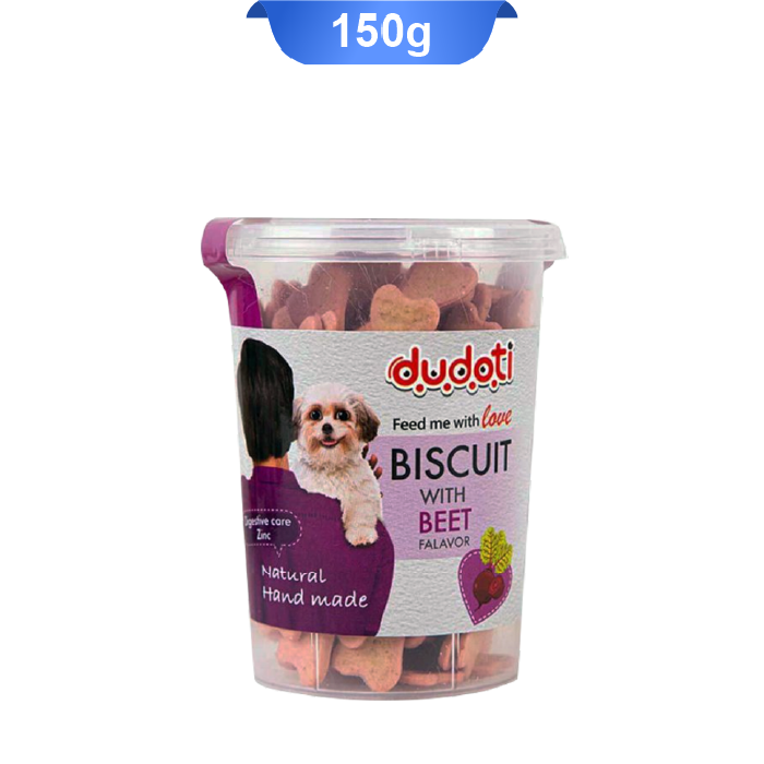 dudoti-biscuit-with-beef-falavor-150g تشویقی بیسکویتی سگ دودوتی طعم لبو وزن 150 گرم Dudoti Dog Biscuits - Image 1