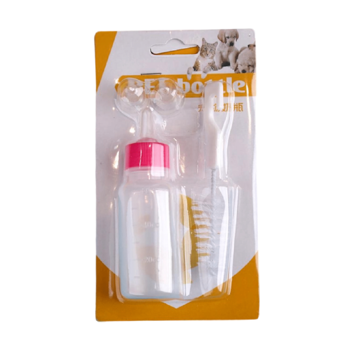 milk-glass ست شیشه شیر بچه گربه و توله سگ حجم 60 سی سی - Image 1