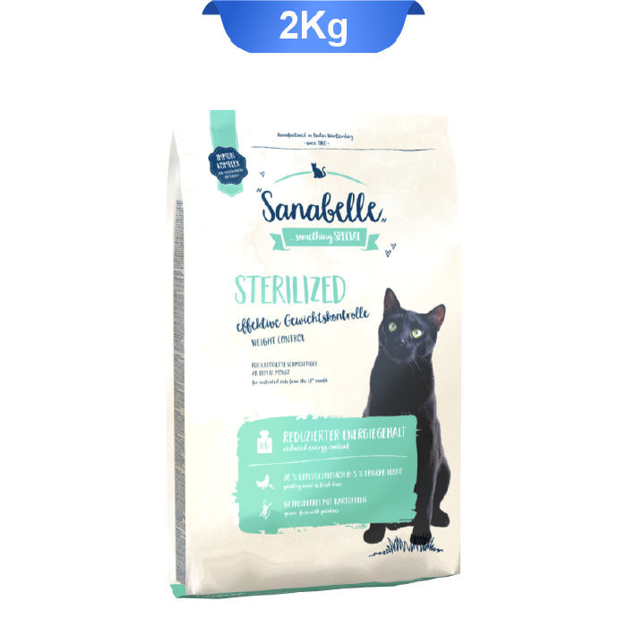sanabelle-strilised-cat-food-2kg غذا خشک سانابل گربه با طعم مرغ مدل عقیم شده Sanabelle Dry Cat Food Sterilized - Image 1