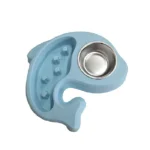 ظرف آرام خور دو قلو آب و غذا حیوانات مدل دلفین - Image 2