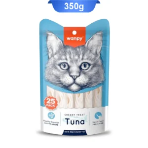 بستنی گربه ونپی طعم ماهی تن بسته 25 عددی Wanpy Creamy Treat Tuna