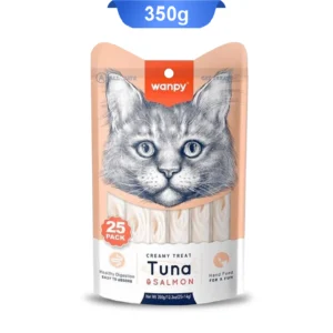 بستنی گربه ونپی طعم تن و سالمون بسته 25 عددی Wanpy Creamy Treat