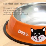 ظرف استیل رنگی سگ و گربه سایز S (قطر 16 سانتی متر) - Image 7