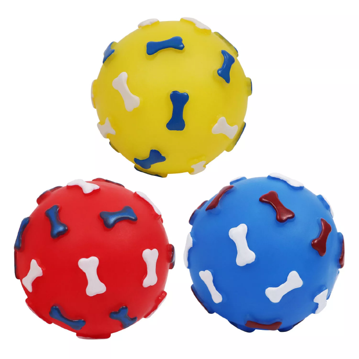 dog-toy اسباب بازی سگ توپ سوتکدار طرح استخوان بزرگ - Image 1