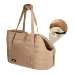 ساک حمل سگ و گربه پوچه برند نیناپت ضد آب Ninapet رنگ کرم و طوسی