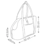 ساک حمل سگ و گربه پوچه برند نیناپت ضد آب Ninapet رنگ کرم و طوسی - Image 3