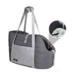 ساک حمل سگ و گربه پوچه برند نیناپت ضد آب Ninapet رنگ کرم و طوسی - Image 2