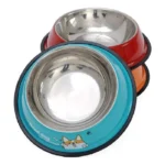 ظرف استیل رنگی سگ و گربه سایز S (قطر 16 سانتی متر) - Image 3