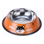 ظرف استیل رنگی سگ و گربه سایز M  (قطر 18 سانتی متر)