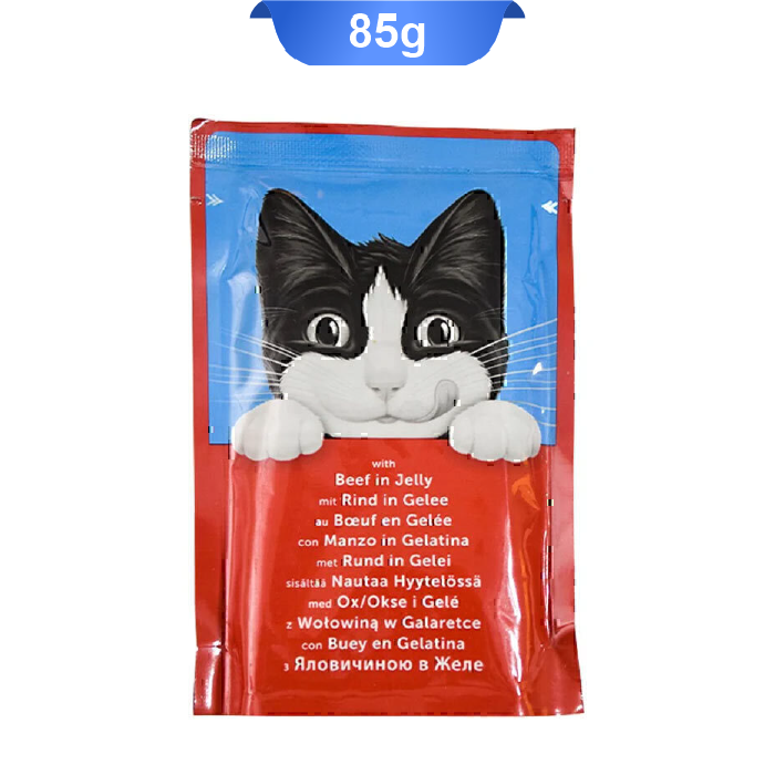 pouch-felix-beef-in-jelly پوچ گربه فلیکس طعم گوشت گاو در ژله وزن 85 گرم Felix Cat Pouch - Image 1