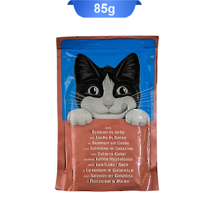 pouch-felix-salmon-in-jelly پوچ گربه فلیکس طعم ماهی سالمون در ژله وزن 85 گرم Felix Cat Pouch - Image 1