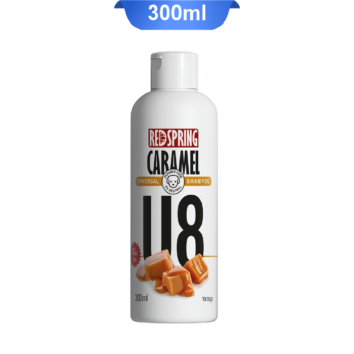 redspring-shampoo-2 شامپو روزانه سگ مناسب انواع مو رد اسپرینگ عصاره کارامل وزن 300 میلی لیتر (RedSpring) - Image 1