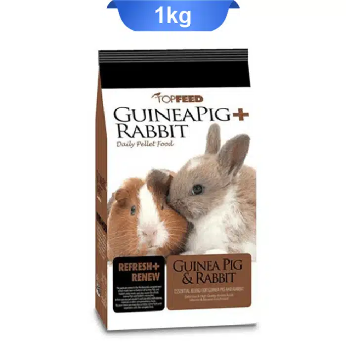 top-feed-guineapig-rabbit-1kg غذای خشک خرگوش و خوکچه هندی تاپ فید وزن 1 کیلوگرم TopFeed Guinea Pig & Rabbit - Image 1