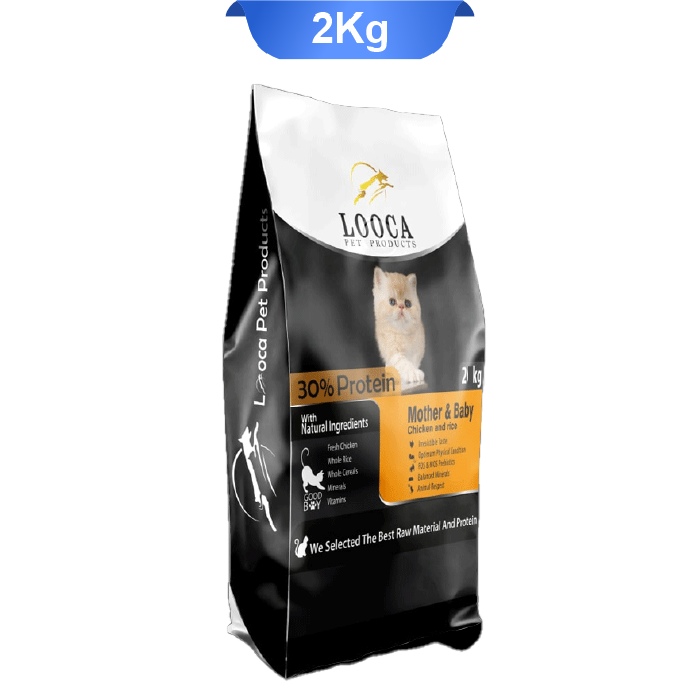 looca-mother-and-baby-cat-2kg غذا خشک بچه گربه لوکا مدل مادر اند بیبی طعم مرغ و برنج وزن 2 کیلوگرم Loca Mother & Baby - Image 1