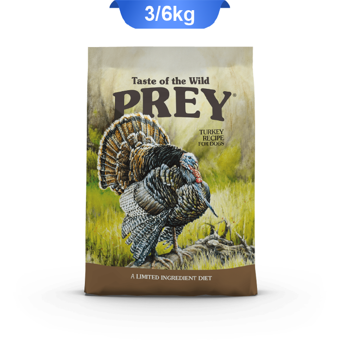 prey-turkey-recipe-for-dogs-3-6kg غذا خشک سگ بالغ تیست آف د وایلد پری طعم بوقلمون وزن 3/6 Taste of the Wild Prey - Image 1