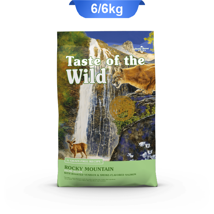 taste-of-the-wild-rocky-mountain-feline-recipe-6-6kg غذا خشک گربه تیست آف د وایلد طعم سالمون دودی و گوزن