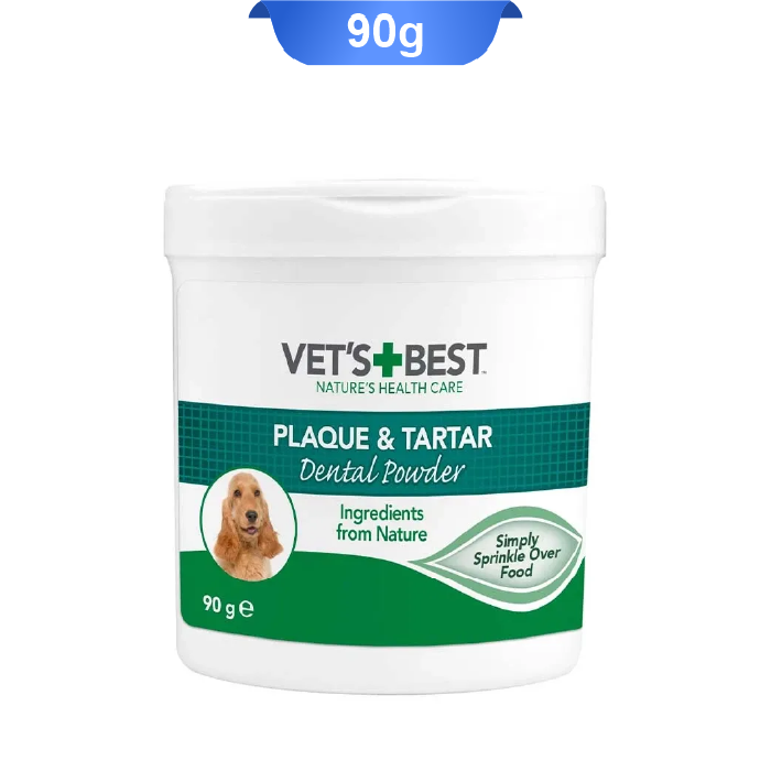 vetsbest-plaque-tartar-90g پودر خوراکی سگ وت بست جلوگیری از تشکیل پلاک دندان و تارتار Vet's Best Dental Powder Dogs - Image 1
