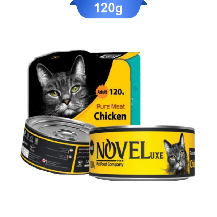 noveluxe-cat-pure-meat-chicken-120g کنسرو گربه نوول لوکس نچرال طعم مرغ وزن 120 گرم Noveluxe Chicken - Image 1