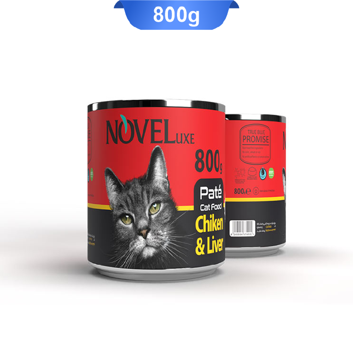noveluxe-pate-cat-food-beef-800g کنسرو گربه نوول لوکس پته طعم مرغ و جگر وزن 800 گرم Noveluxe Chicken & Liver - Image 1