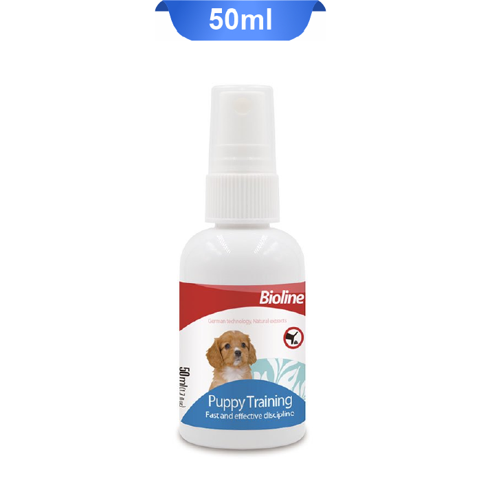 bioline-puppy-training-50ml قطره تعلیم ادرار توله سگ بایولاین 50 میلی لیتر Bioline Puppy Training - Image 1