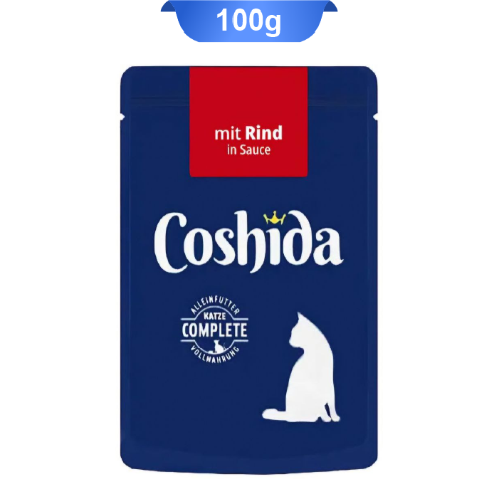 dein-bestes-100g-03-04 پوچ گربه کوشیدا طعم گوشت گاو در سس وزن 100 گرم کد 103144 Coshida Mit Rind In Sauce - Image 1