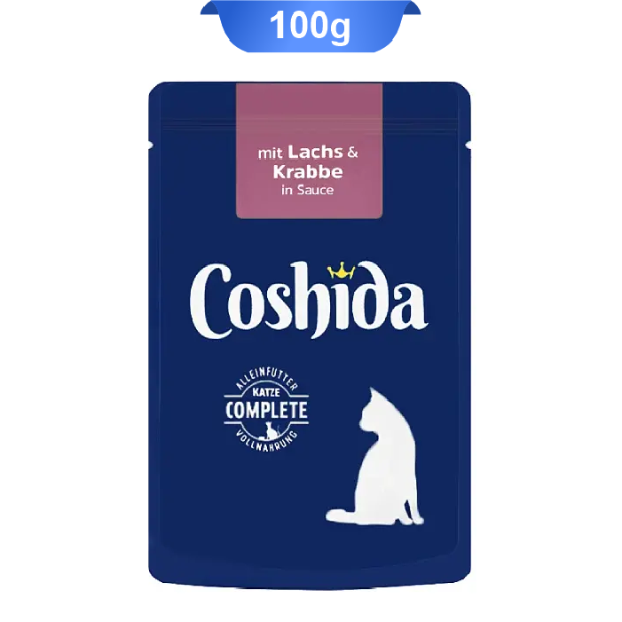 dein-bestes-100g-03-06 پوچ گربه کوشیدا طعم سالمون و خرچنگ در سس وزن 100 گرم کد 103145 Coshida Mit Lachs & Krabbe In Sauce - Image 1