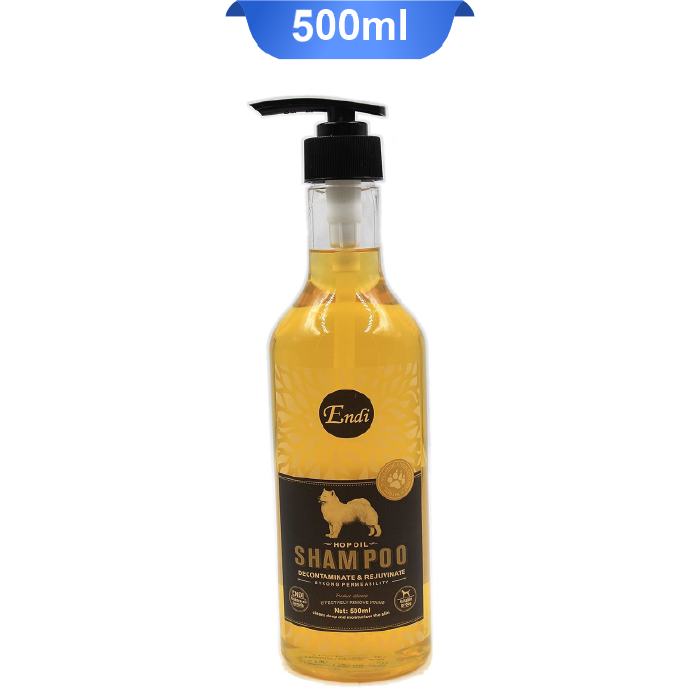 endi-hop-oil-shampoo-activate-decontamination-500ml-01 شامپو سگ تقویت پوست و مو و ضدعفونی کننده وزن 500 میلی لیتر Endi Shampoo Activate & Decontamination - Image 1