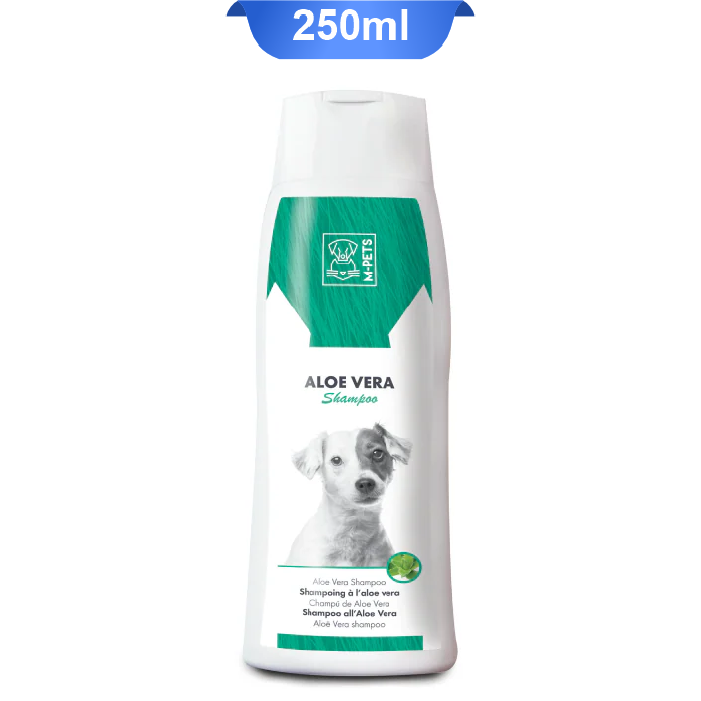 mpets-aloevera-shampoo-dog-250ml شامپو سگ ام پت رایحه آلوئه ورا حجم 250 میلی لیتر M-Pets Aloe Vera Shampoo - Image 1