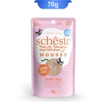 پوچ بچه گربه شسیر بیبی موس طعم سالمون و مرغ وزن 70 گرم (Schesir)
