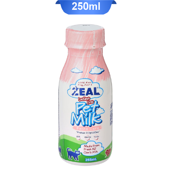 zeal-pet-milk-255ml-01-1-01 شیر زیل مخصوص گربه ها در تمامی سنین وزن 255 میلی لیتر Zeal Pet Milk - Image 1
