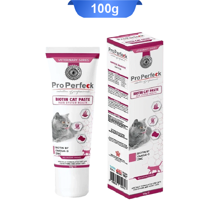 properfeck-biotin خمیر بیوتین گربه پروپرفک وزن 100 گرم ProPerfeck Biotin Cat Paste - Image 1