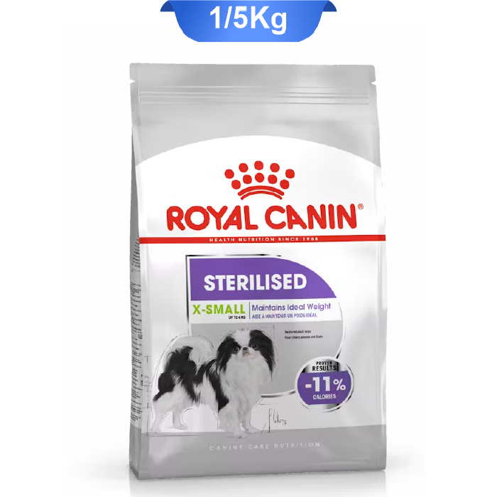 x-small_royal-canin-1-5-kg غذای خشک سگ عقیم ایکس اسمال رویال کنین وزن 1.5 کیلوگرم Royal Canin X Small Sterilised - Image 1