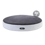 تشک گرد سگ و گربه جنس پارچه مبلی با دوام رنگ خاکستری