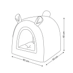 خانه سگ و گربه از جنس مخمل نرم مدل خرسی رنگ صورتی