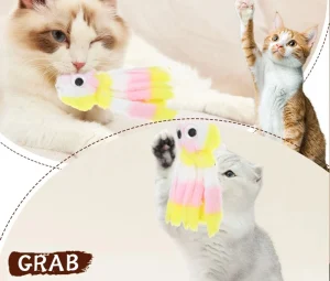 اسباب بازی میله ای گربه مدل عروسک 8 پا زنگوله دار