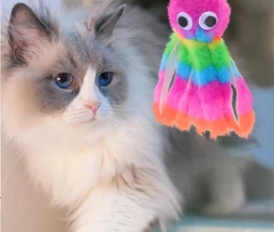 اسباب بازی میله ای گربه مدل عروسک 8 پا زنگوله دار